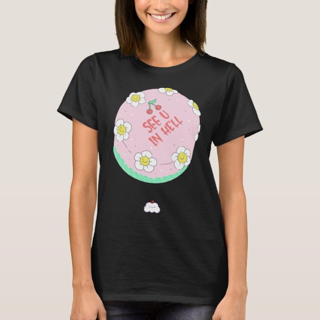 Bye Cake  Idea Breakup Farewell Team Colleague T-Shirt (Front)