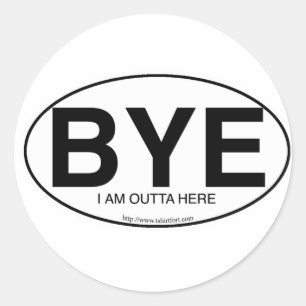 BYE Euro Style Classic Round Sticker