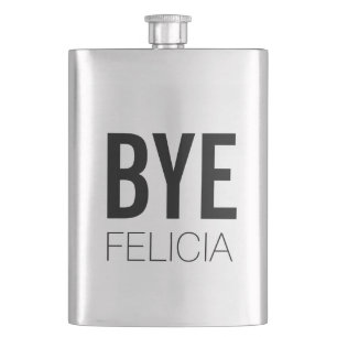 BYE Felicia Bold Black Hip Flask