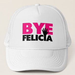 Bye Felicia Hand Wave Hot Pink Trucker Hat