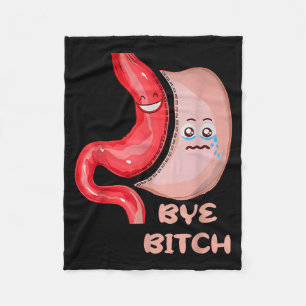 Bye Funny Gastric Sleeve Surgery Stomach Fleece Blanket