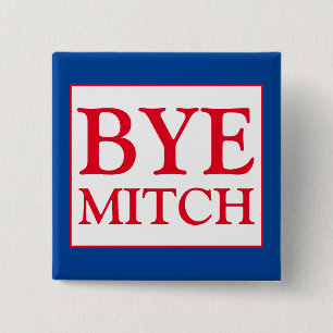 Bye Mitch McConnell Senate Vote Blue Election 15 Cm Square Badge
