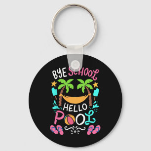 Bye School Beach T Ball Tee Hammock Key Ring