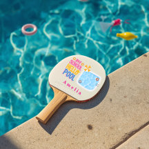 Bye School Hello Pool Personalised PingPong Paddle