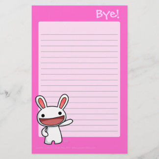 Bye Writing Pad Stationery