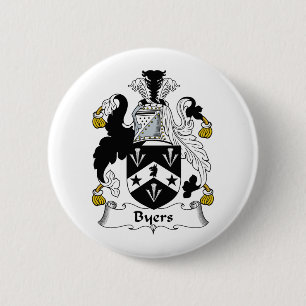 Byers Family Crest 6 Cm Round Badge