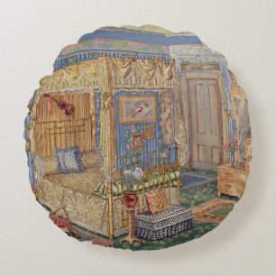 Bygone Old Fashioned Charm Round Cushion