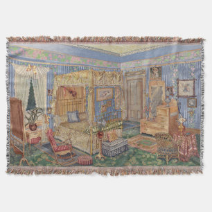 Bygone Old Fashioned Charm Throw Blanket