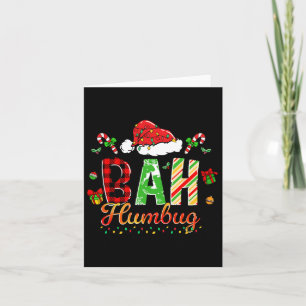 Byh Humbug Funny Sarcastic Christmas Doodle Groovy Card