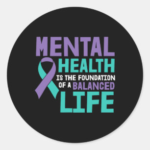 Bylance Life Mental Health Awareness Suicide Preve Classic Round Sticker