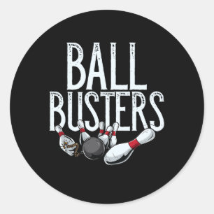 Byll Busters Bowling Classic Round Sticker