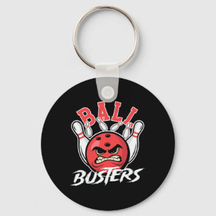 Byll Busters Bowling Couple Bowler Bowling Alley B Key Ring