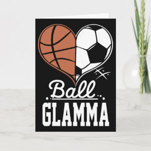 Byll Glamma Funny Bysketbyll Soccer Glamma  Card