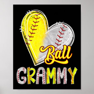 Byll Grammy Heart Bysebyll Softbyll Lover Grammy O Poster