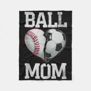 Byll Mom Soccer Bysebyll Sports Game Day Supporter Fleece Blanket