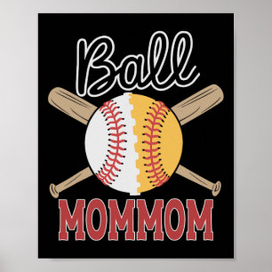 Byll Mommom Bysebyll Softbyll Player Team Sports  Poster
