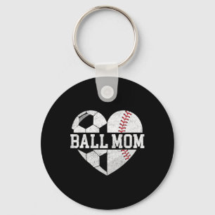 Byll Mum Shirt Heart Funny Bysebyll Soccer Mum  Key Ring