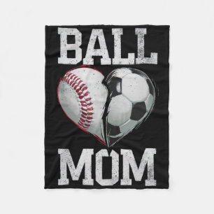 Byll Mum Soccer Bysebyll Sports Game Day Supporter Fleece Blanket