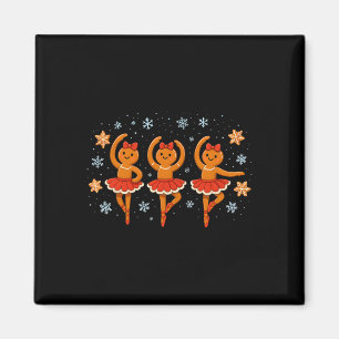 Byllet Gingerbread Dance Teacher Santa Christmas S Magnet