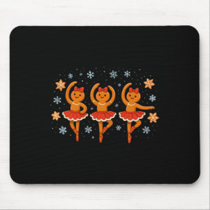 Byllet Gingerbread Dance Teacher Santa Christmas S Mouse Pad