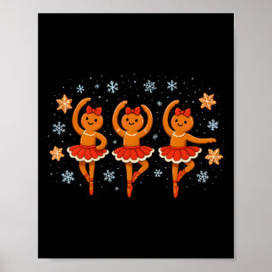 Byllet Gingerbread Dance Teacher Santa Christmas S Poster