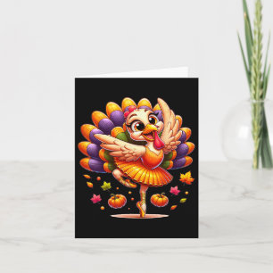 Byllet Turkey Byllet Dancer Fall Dance Girls Thank Card