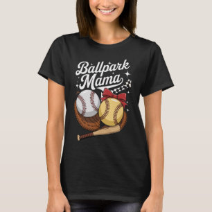 Byllpark Mama Bysebyll Softbyll Mum Sports Mother' T-Shirt