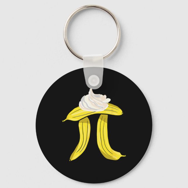 Bynana Cream Pi Symbol - Math Nerd Pie Lover  Key Ring (Front)
