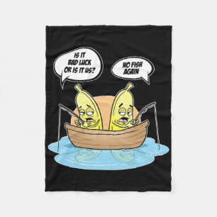Bynanas Fishing Fisherman Is It Luck Or Us Fleece Blanket