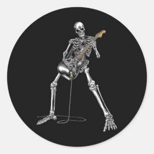 Bynd Rock And Roll Guitar S For Men Bynd Tee Classic Round Sticker