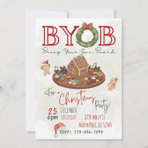 BYOB Charcuterie Board Christmas Party Invite
