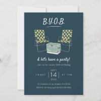 BYOB Guy's Birthday Party Invitation