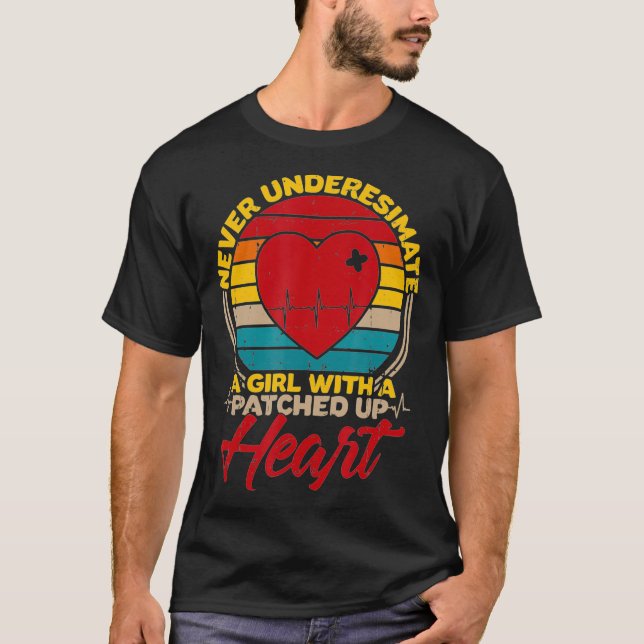 Bypass Surgery Open Heart Surgery Survivor Recover T-Shirt (Front)