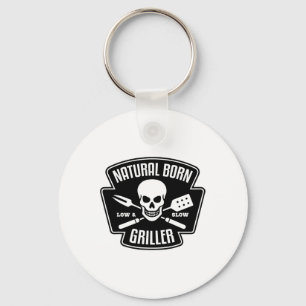 Byrbecue Natural Born Griller Funny Grill Master G Key Ring