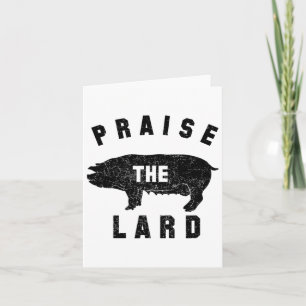 Byrbecue Tees - Praise The Lard - Bbq - Men's Grey Card
