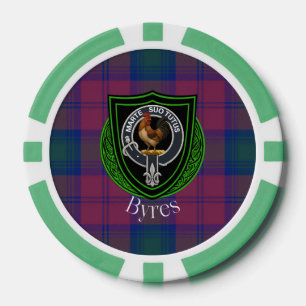 Byres Scottish Clan Tartan & Crest Poker Chips