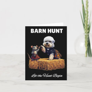 Byrn Hunt Lover - Cute Rat And Dandie Dinmont Dog  Card