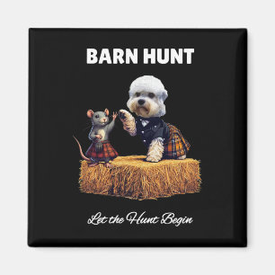 Byrn Hunt Lover - Cute Rat And Dandie Dinmont Dog  Magnet