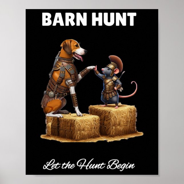 Byrn Hunt Lover - Cute Warrior Rat And American Fo Poster (Front)
