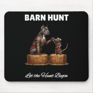 Byrn Hunt Lover - Cute Warrior Rat And Cane Corso Mouse Pad