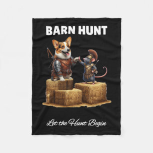 Byrn Hunt Lover - Cute Warrior Rat And Corgi Dog Fleece Blanket