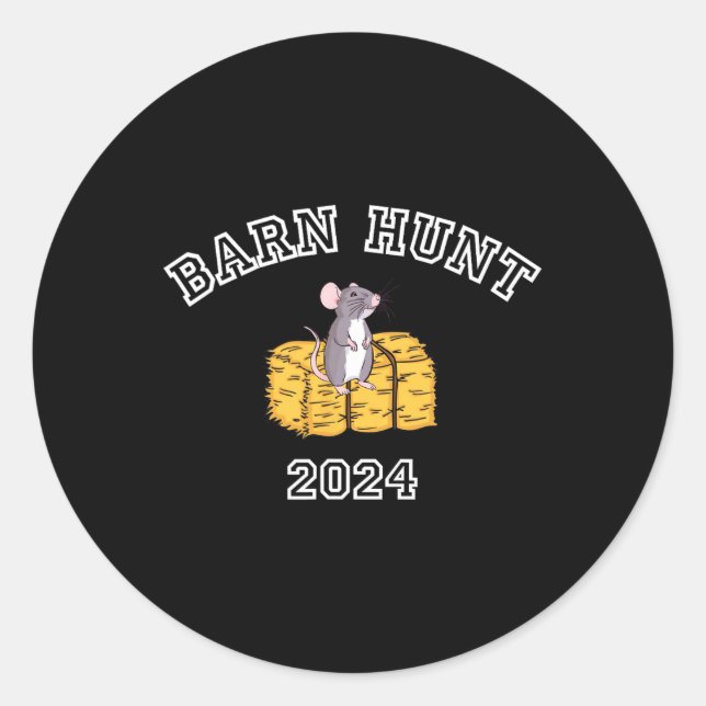 Byrn Hunt Lover - Rn Hunt 2024 With Cute Rat And H Classic Round Sticker (Front)