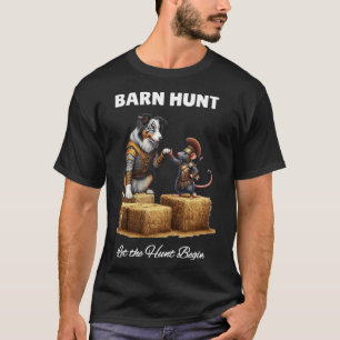 Byrn Hunt Lover - Warrior Rat Blue Merle Tri Borde T-Shirt