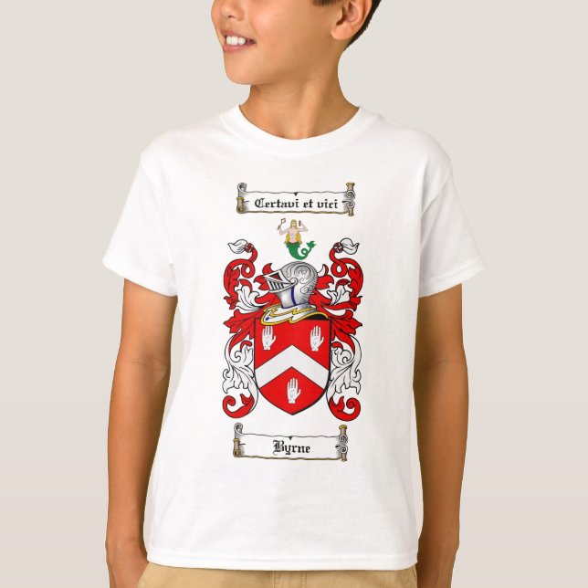 BYRNE FAMILY CREST -  BYRNE COAT OF ARMS T-Shirt (Front)