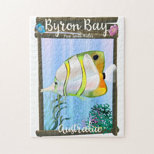 Byron Bay Australia travel poster. Jigsaw Puzzle (Vertical)