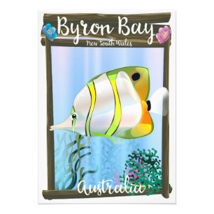 Byron Bay Australia travel poster. Photo Print