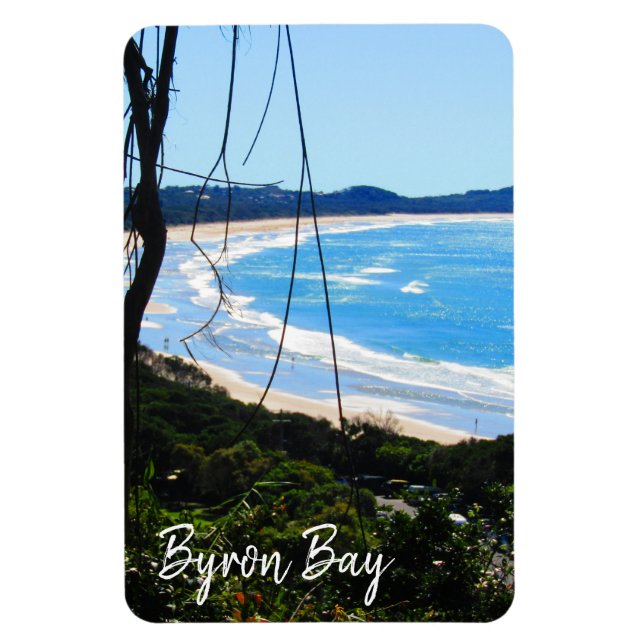 byron bay beach blue magnet (Vertical)