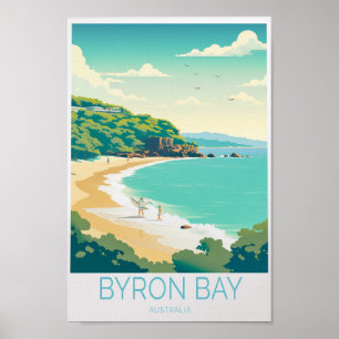 Byron Bay Coastal Travel Poster