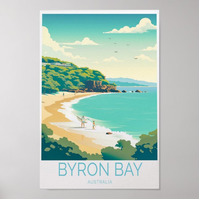 Byron Bay Coastal Travel Poster (Front)