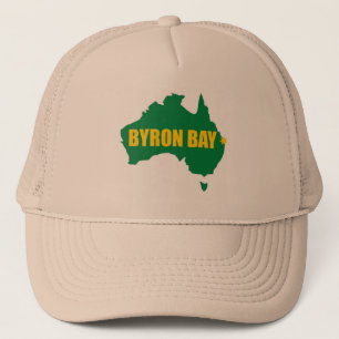 Byron Bay Green and Gold Map Cap
